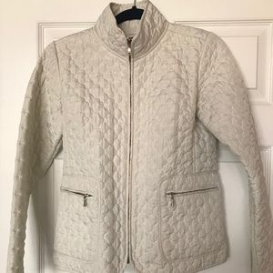 Lightweight, off-white quilted jacket